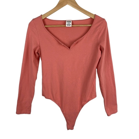 PINK Victoria's Secret Tops Pink Victorias Secret Bodysuit Size